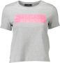 Guess Grijze Katoenen Tops & T-Shirt Korte Mouw Logo Print Gray Dames - Thumbnail 1