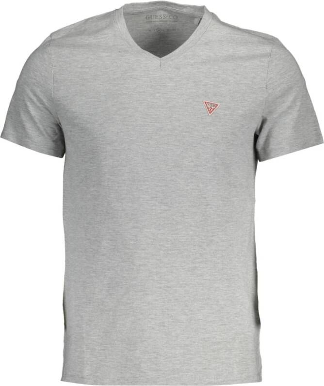 Guess Slim Fit V-hals Tee in Grijs Gray Heren