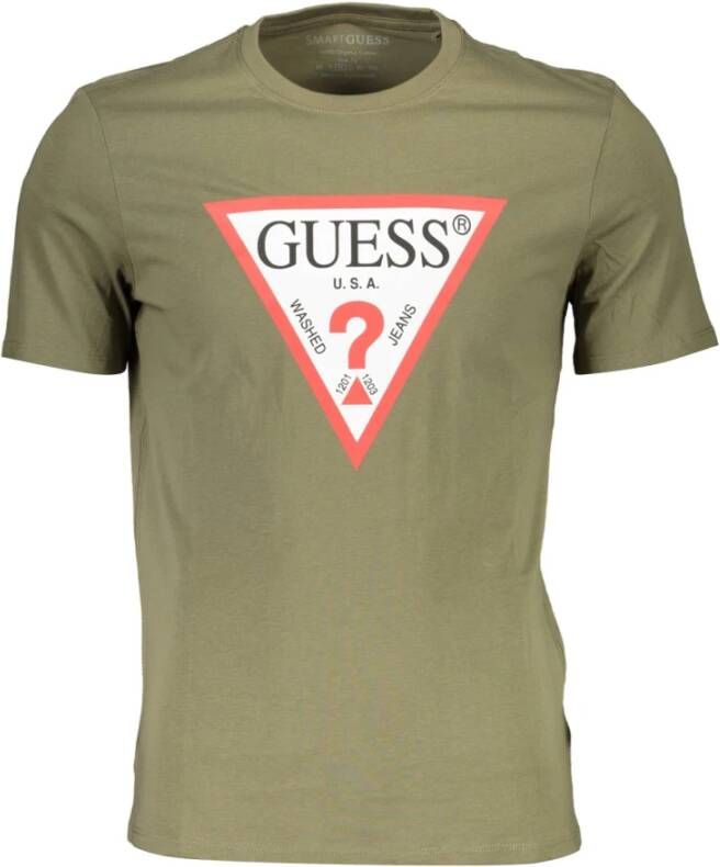 Guess T-Shirts Groen Heren