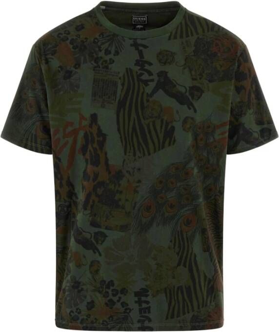 Guess T-Shirts Groen Heren
