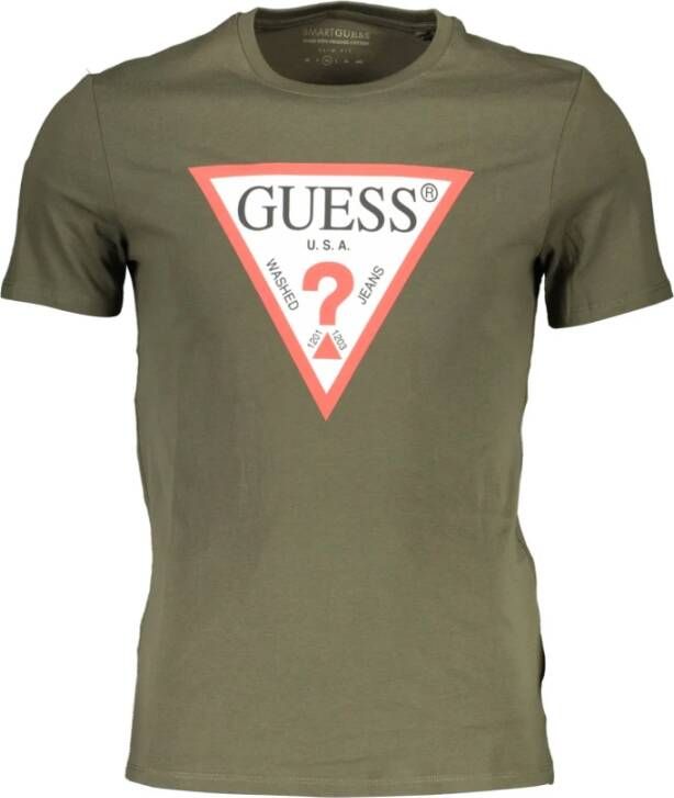 Guess T-Shirts Groen Heren