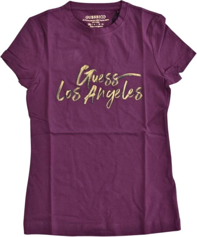 Guess T-Shirts Paars Dames