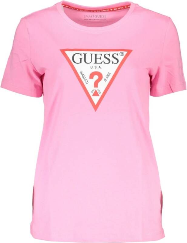Guess T-Shirts Roze Dames