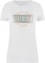 Guess T-shirt met labelprint model 'ROUND LOGO TEE' - Thumbnail 2