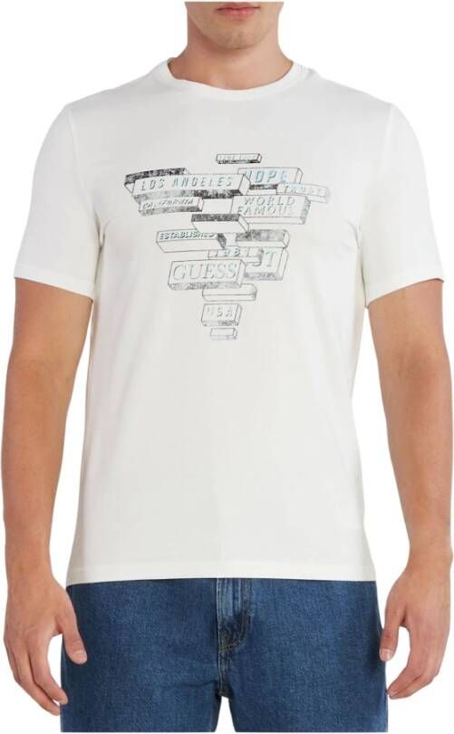 Guess T-Shirts Wit Heren