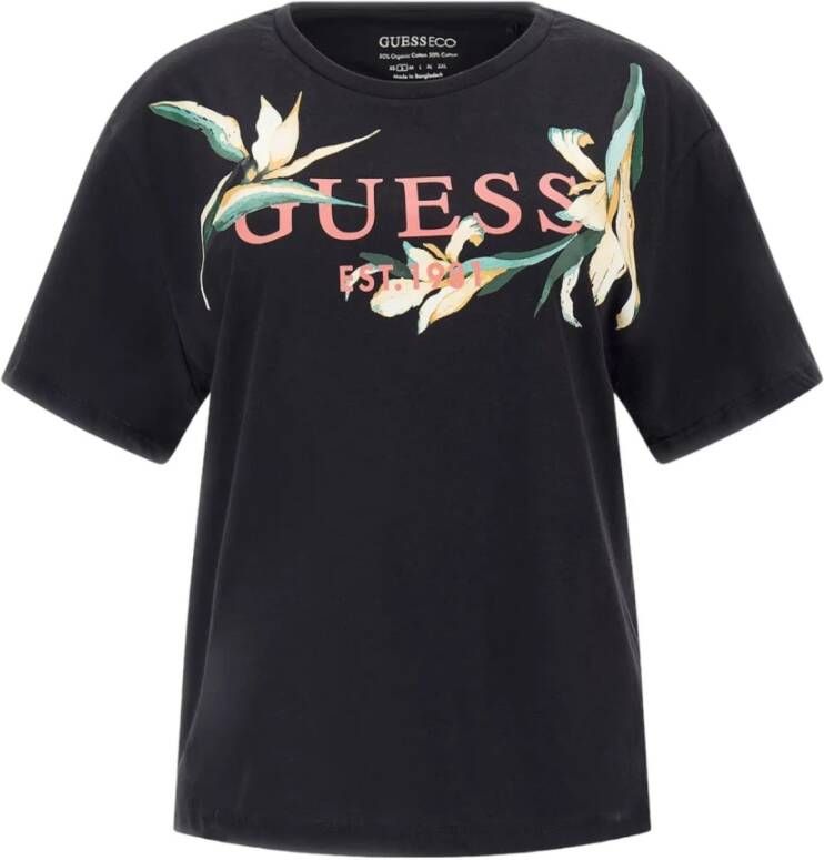 Guess T-Shirts Zwart Dames