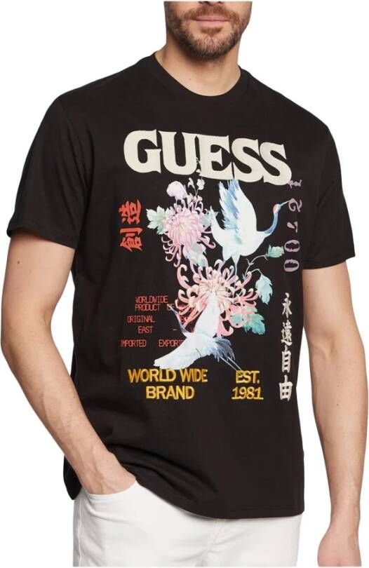 Guess T-shirt met labelprint model 'TOKYO'