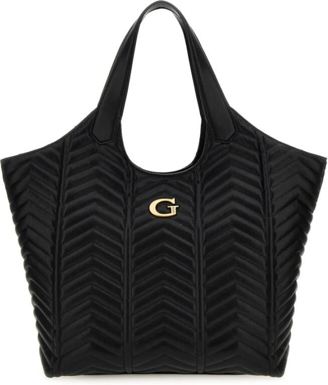 Guess Zwarte Handtas met Ritsvakken Black Dames