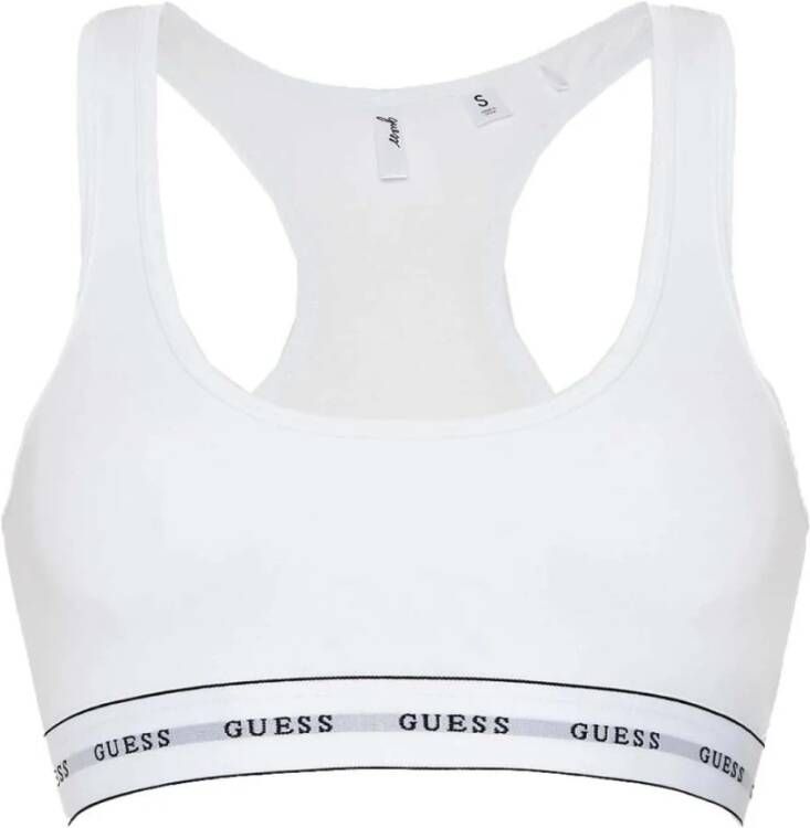 Guess Training T-Shirt met Logo Inlays White Dames