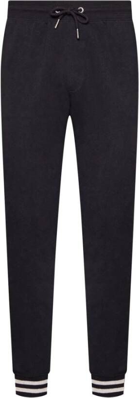 Guess Zwarte katoenen sportbroek met contrasterende details Black Heren