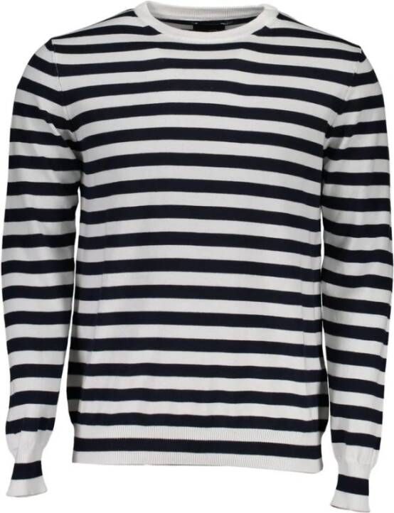 Guess Elegante witte katoenen trui voor mannen Black Heren