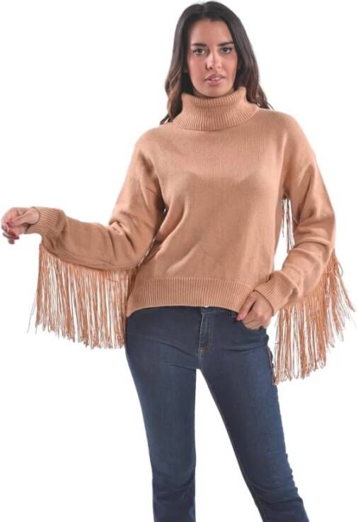 Guess Turtle Neck Sweater Beige Dames