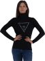Guess Warm en stijlvol LS TN Gisele Logo Sweater Zwart Dames - Thumbnail 1