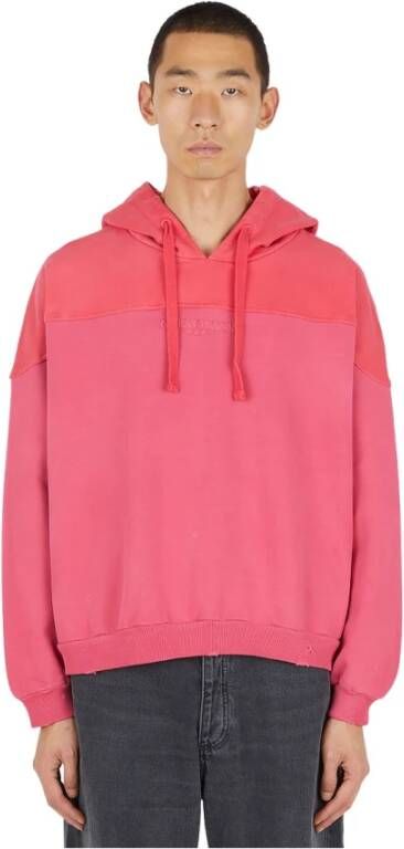 Guess Tweekleurige hoodie Roze Heren