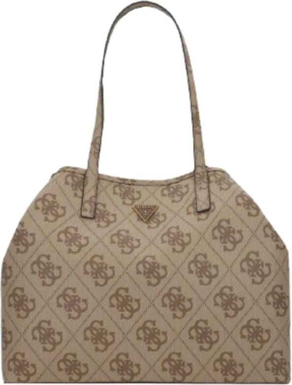 Guess Vikky Dames Tas met Bruine Kunstleren Pouch Brown Dames