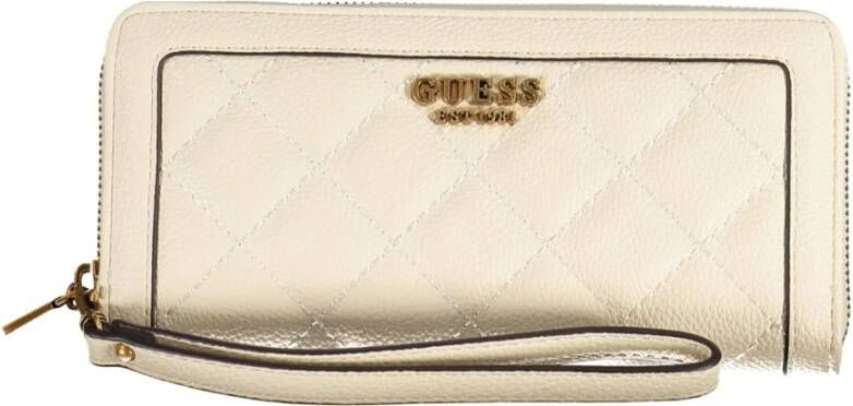 Guess Beige Portemonnee met Meerdere Compartimenten en Ritssluiting Beige Dames