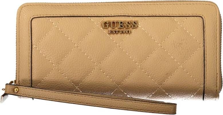 Guess Beige Chic Portemonnee met Contrasterende Accenten Beige Dames