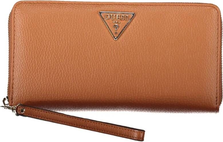 Guess Bruine Polyethyleen Portemonnee met Muntvak Brown Dames