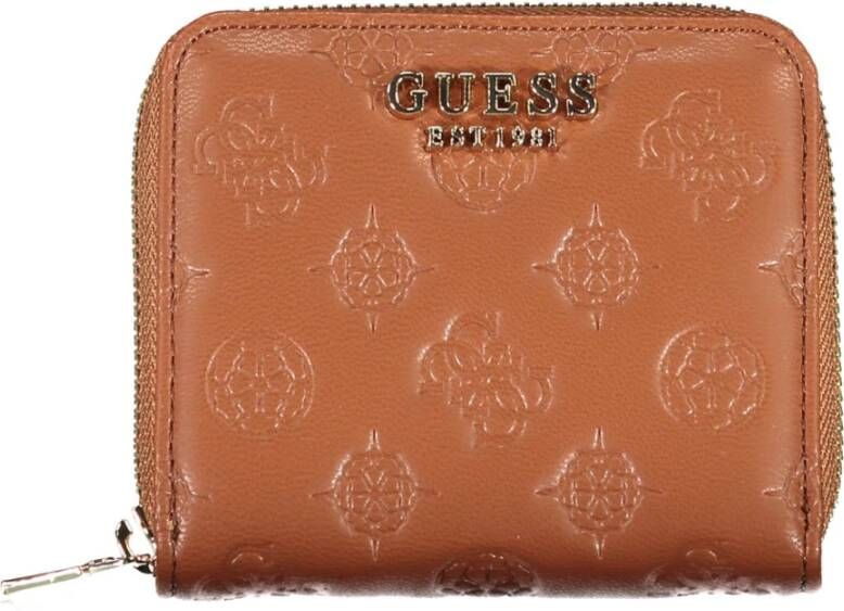 Guess Chique Bruine Portemonnee met Contrastdetails Brown Dames