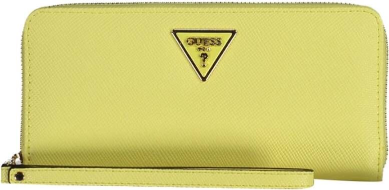 Guess Gele Portemonnee met Meerdere Vakken en Ritssluiting Yellow Dames