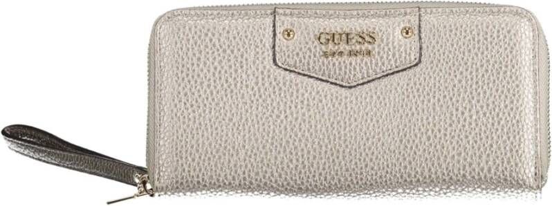 Guess Zilveren Portemonnee met Meerdere Vakken en Ritssluiting Gray Dames