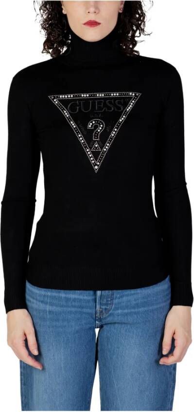 Guess Warm en stijlvol LS TN Gisele Logo Sweater Zwart Dames