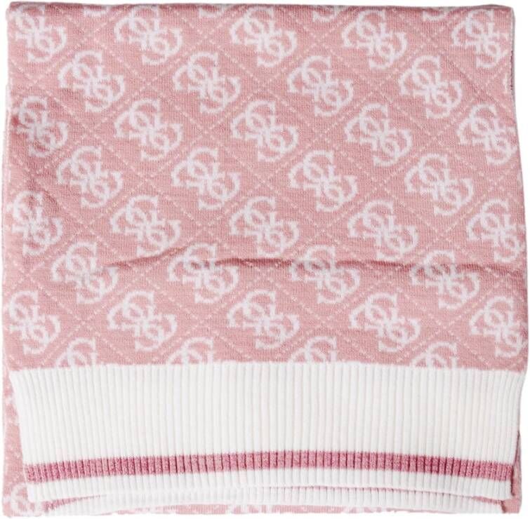 Guess Roze Print Sjaal voor Vrouwen Pink Dames