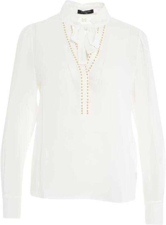 Guess Witte Studs Shirt Upgrade voor Dameskleding Beige Dames