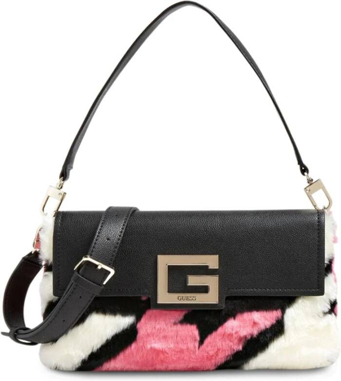 Guess Polyester Schoudertas met Meerdere Zakken Black Dames