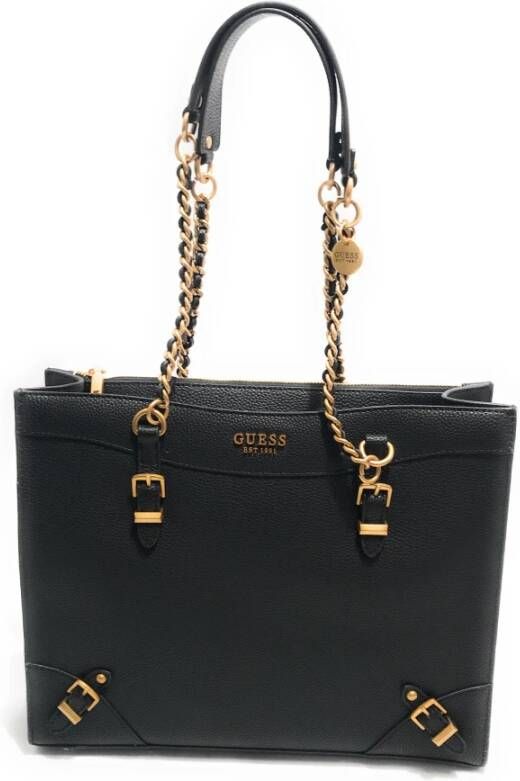 Guess Zwarte Didi Society Tote Schoudertas Zwart Dames