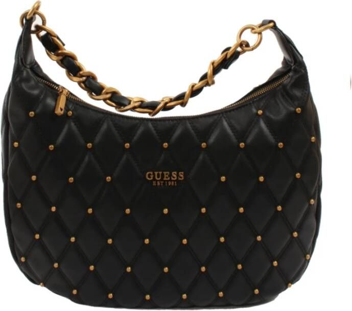 Guess Zwarte imitatieleren handtas met ritssluiting Zwart Dames