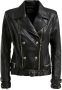 Guess Zwarte leren jas met riem voor dames Zwart Dames - Thumbnail 2