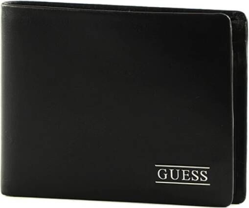 Guess Zwarte Portemonnee met Kaartsleuven en Muntvak Black