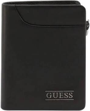 Guess Zwarte Portemonnee met Rits en Kaartsleuven Zwart Heren
