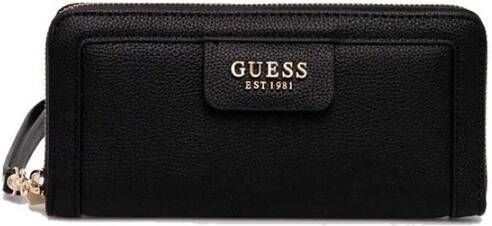 Guess Zwarte Portemonnee met Ritssluiting en Meerdere Compartimenten Zwart Dames