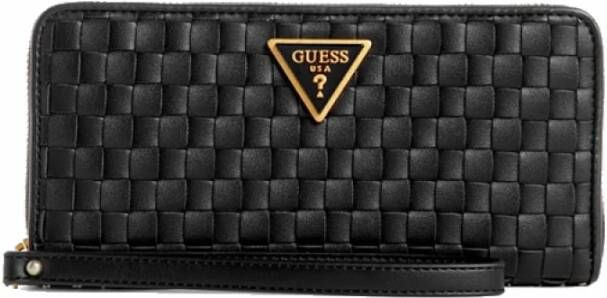 Guess Zwarte portemonnee met ritssluiting en meerdere compartimenten Zwart Dames