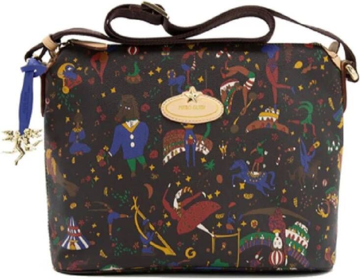 Guidi Magic Circus Schoudertas met Verstelbare Band Brown Dames
