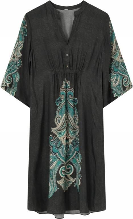 Gustav Elegante Knielange Jurk met Abstracte Print Meerkleurig Dames