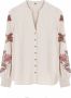 Gustav Grijze Blouse met Geborduurde Motieven White Dames - Thumbnail 1