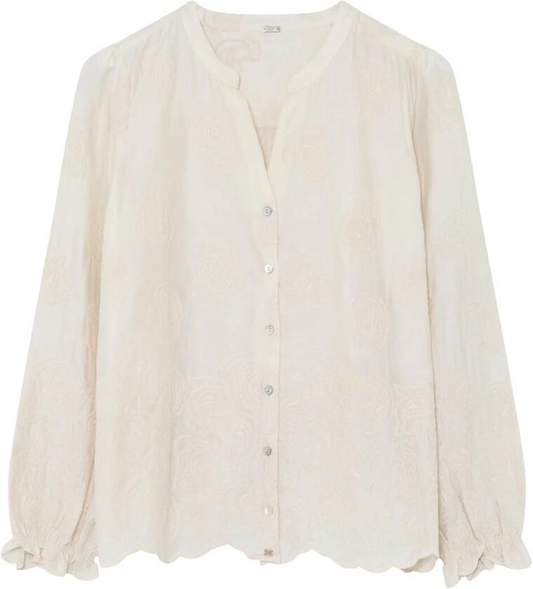 Gustav Lange Mouw Blouse Sofina Model White Dames