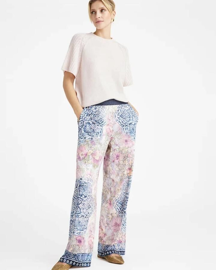 Gustav Wide Leg Jersey Broek Marisa Multicolor Dames - Foto 2