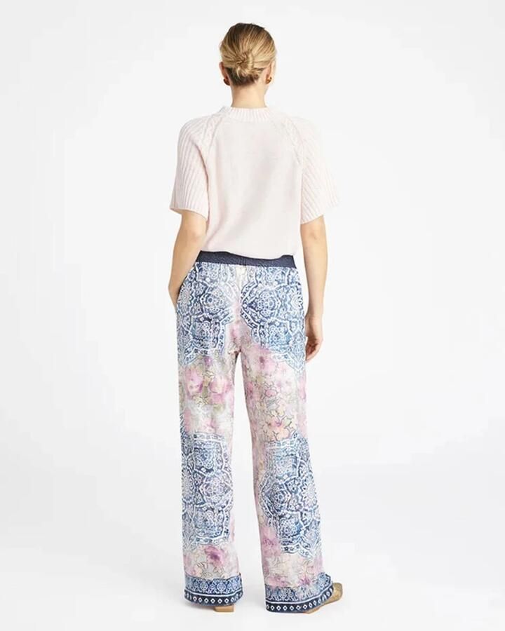 Gustav Wide Leg Jersey Broek Marisa Multicolor Dames - Foto 3