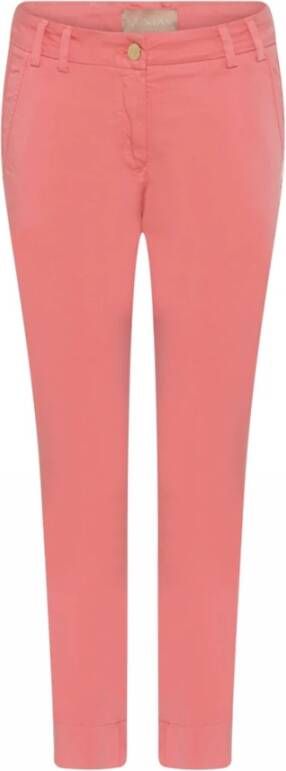 Gustav Klassieke Chino Broek Rose Coral Roze Dames