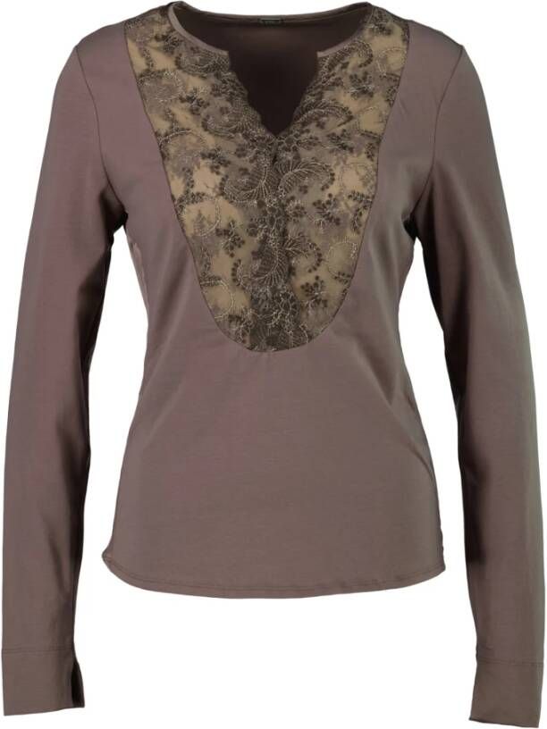 Gustav Topje met lange mouwen Beige Dames