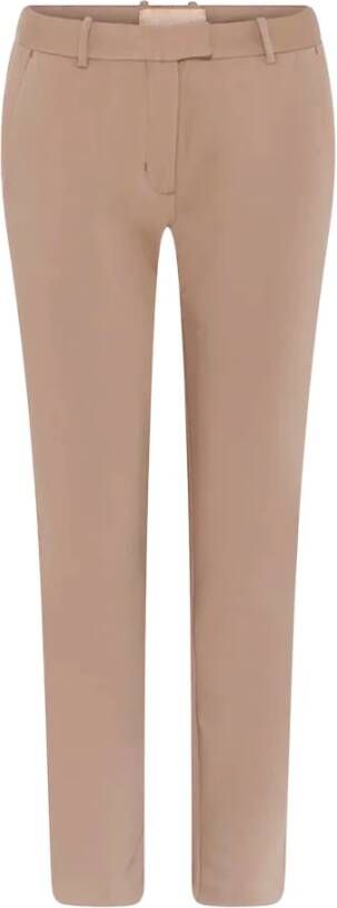 Gustav Moderne Bruine Straight Broek Bruin Dames