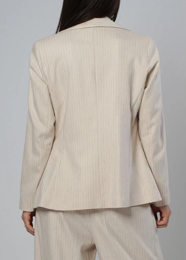 H2O Gestreepte Witte Jas Beige Dames - Foto 4