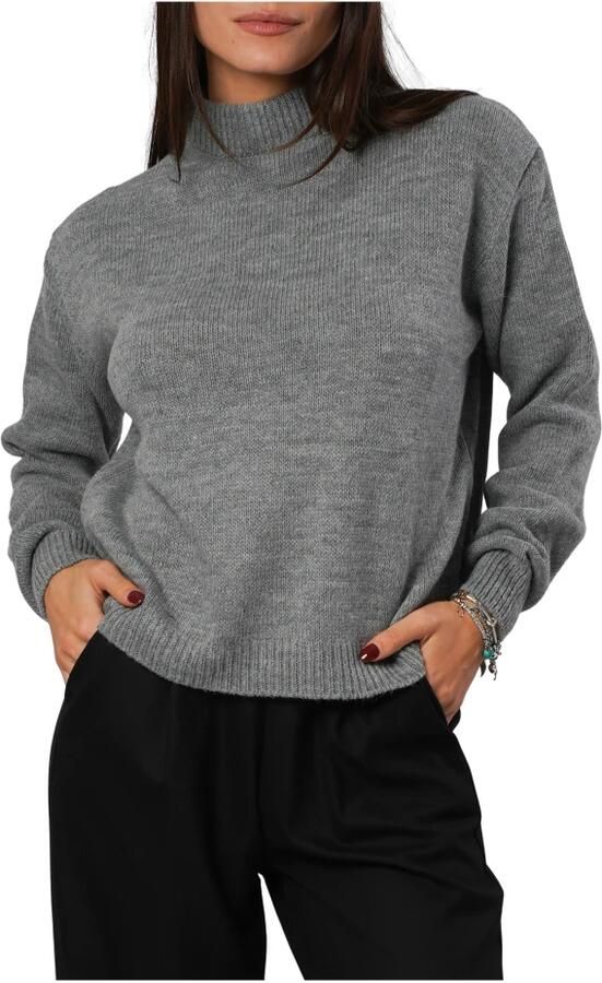 H2O Hoge hals wollen trui Gray Dames