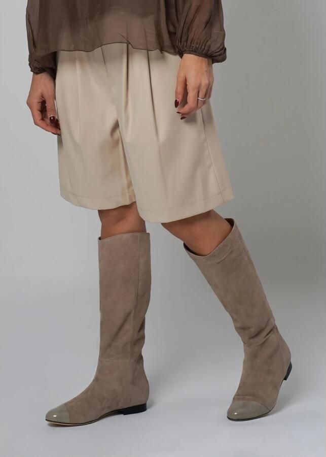 H2O Hoog getailleerde veelzijdige Bermuda in stof Beige Dames - Foto 2