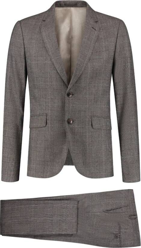 Hackett Bruine Flan Pow Grijs Heren