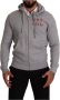 Hackett Gray Full Zip Hooded Cotton Sweatshirt Sweater Grijs Heren - Thumbnail 1
